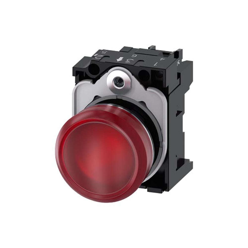 LAMPARA SEÑALIZACION ROJA 230VCA CON LED 3SB32526BA20 A7B10000002625 SIEMENS