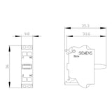 MODULO DE CONTACTOS C/1 CONTACTO 1NC BORNES DE RESORTE P/FIJACION A BASE PEDIDO MCA SIEMENS