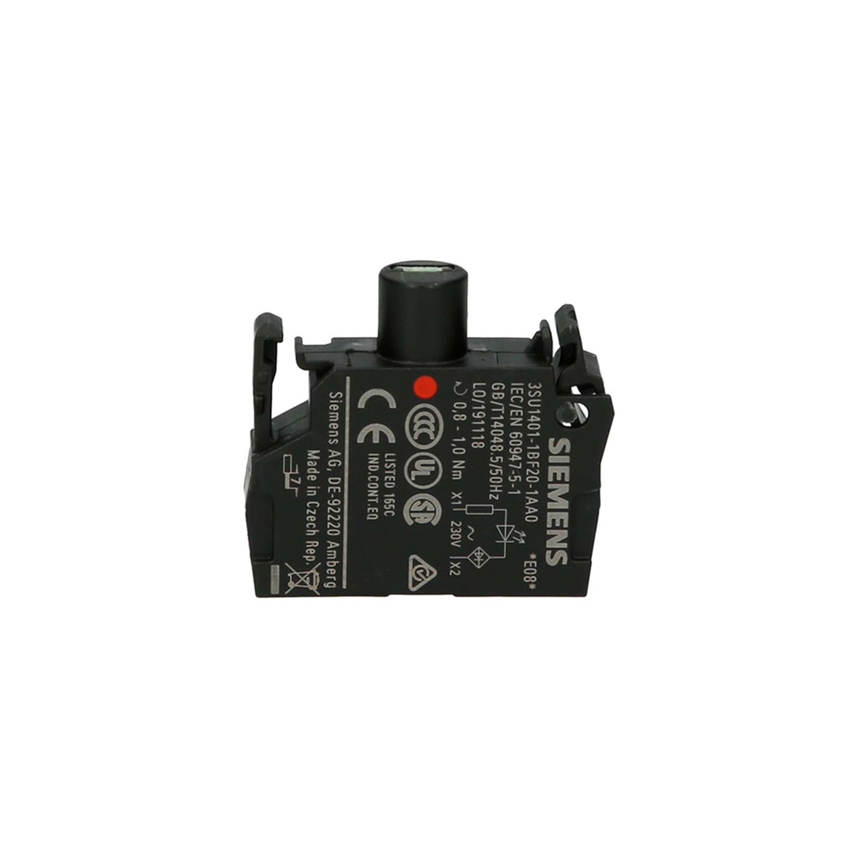 PORTALAMPARA CON LED ROJO 230VCA 3SB34001RB