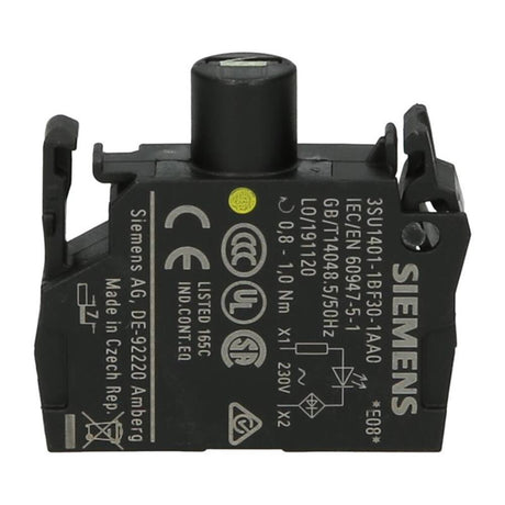 PORTALAMPARA CON LED AMARILLO 230VCA 3SB34001RA