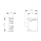MÓDULO SIEMENS LED 24V AC/DC INTEGRADO AZUL BORNES DE TORNILLO