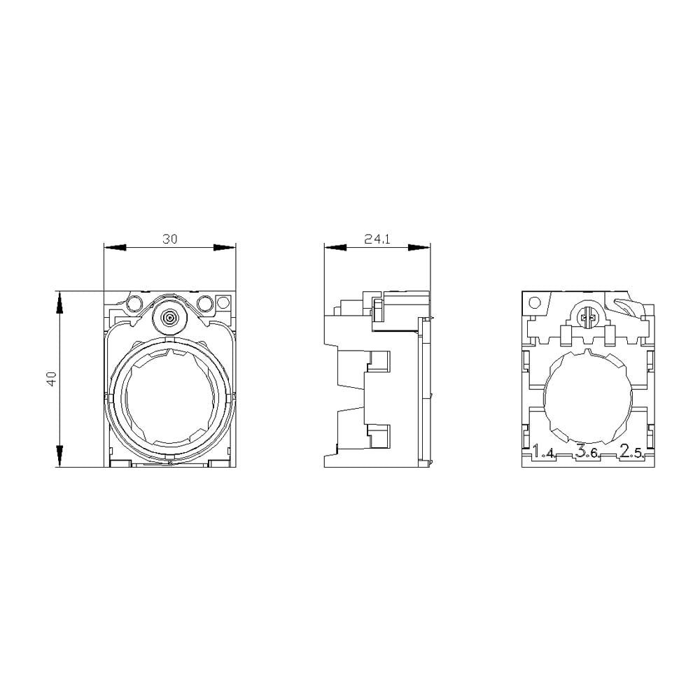 SOPORTE SIEMENS PARA 3 MÓDULOS DE METAL