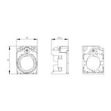 SOPORTE SIEMENS PARA 3 MÓDULOS DE METAL