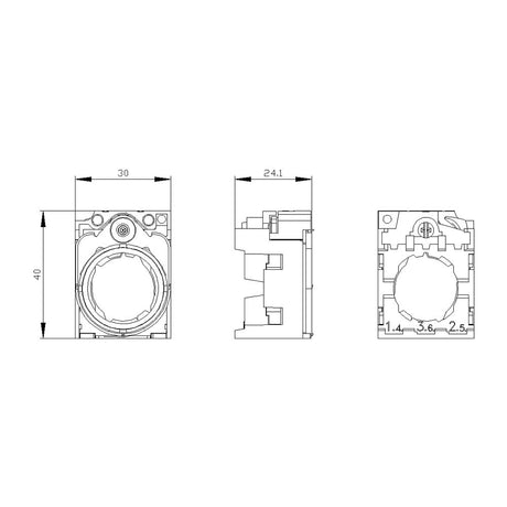 SOPORTE SIEMENS PARA 3 MÓDULOS DE METAL