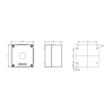 CAJA PARA APARATOS DE MANDO 22MM REDONDO CAJA DE PLASTICO  1 PUNTO DE MANDO DE PLASTICO PUNTO DE MANDO CENTRAL SIN EQUIPAMIENTO MCA SIEMENS