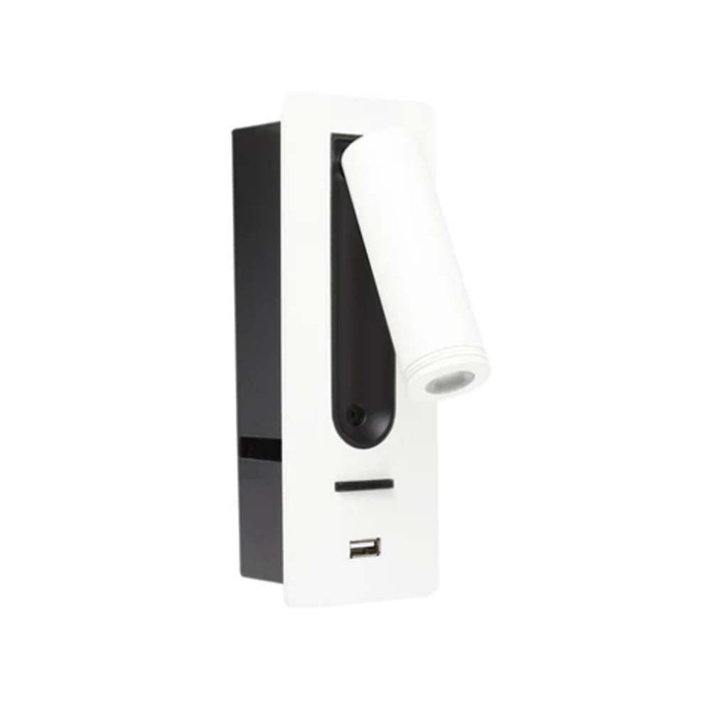 LÁMPARA DE LECTURA EMPOTRABLE LED TECNOLITE 3.4W LUZ SUAVE CÁLIDA AJUSTABLE ***TECNOLITE HAE***