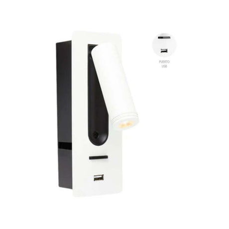 LÁMPARA DE LECTURA EMPOTRABLE LED TECNOLITE 3.4W LUZ SUAVE CÁLIDA AJUSTABLE ***TECNOLITE HAE***