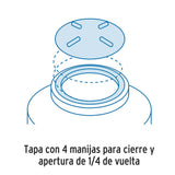 TAPA DE 18" CON ARILLO PARA TINACO  ATIN-002 MCA FOSET