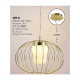 LUMINARIA COLGANTE ORO/OPALINO 1X40W. AITANA