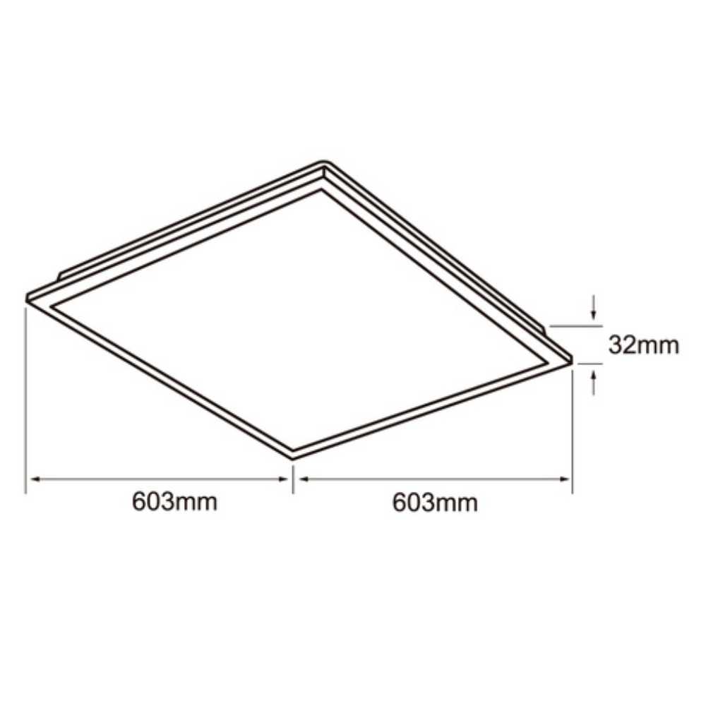 LUMINARIO EMPOTRADO TECHO INT. LED 40W/100-240V. L.D. 6500K BLANCO ACRUX