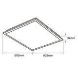 LUMINARIO EMPOTRADO TECHO INT. LED 40W/100-240V. L.D. 6500K BLANCO ACRUX