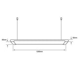LÁMPARA DE INTERIOR LED WASAT TECNOLITE ATENUEBLE 40W LUZ BLANCA NEUTRA LED INTEGRADO