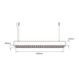 LÁMPARA DE INTERIOR LED NAGOYA II TECNOLITE ATENUABLE PARA SUSPENDER 40W LUZ BLANCA NEUTRA NEGRO
