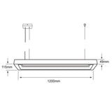 LÁMPARA DE INTERIOR LED TECNOLITE TARAZED ATENUABLE PARA SUSPENDER 40W LUZ BLANCA NEUTRA