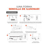LAMPARA LINEAL LED INTERCONECTABLE 1.20 M 2 EN 1 40 W LUZ BLANCA AJUSTABLE UGR<19 NO ATENUABLE LED INTEGRADO 40LFCLED1285MVCCB