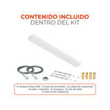 LAMPARA LINEAL LED INTERCONECTABLE 1.20 M 2 EN 1 40 W LUZ BLANCA AJUSTABLE UGR<19 NO ATENUABLE LED INTEGRADO 40LFCLED1285MVCCB