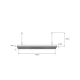 LAMPARA LINEAL LED INTERCONECTABLE 1.20 M 2 EN 1 40 W LUZ BLANCA AJUSTABLE UGR<19 NO ATENUABLE LED INTEGRADO 40LFCLED1285MVCCB