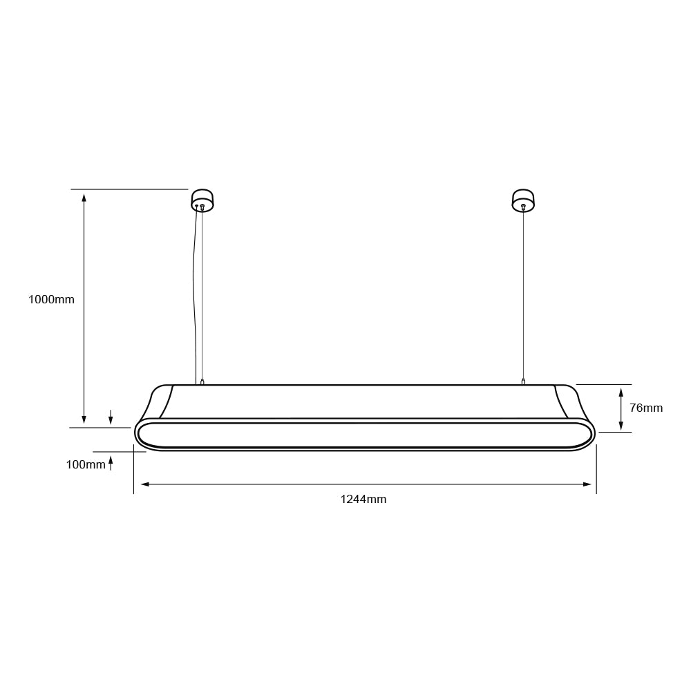 LÁMPARA DE INTERIOR LED TECNOLITE NAMEN I PARA SUSPENDER 40W LUZ BLANCA NEUTRA ***TECNOLITE HAE***