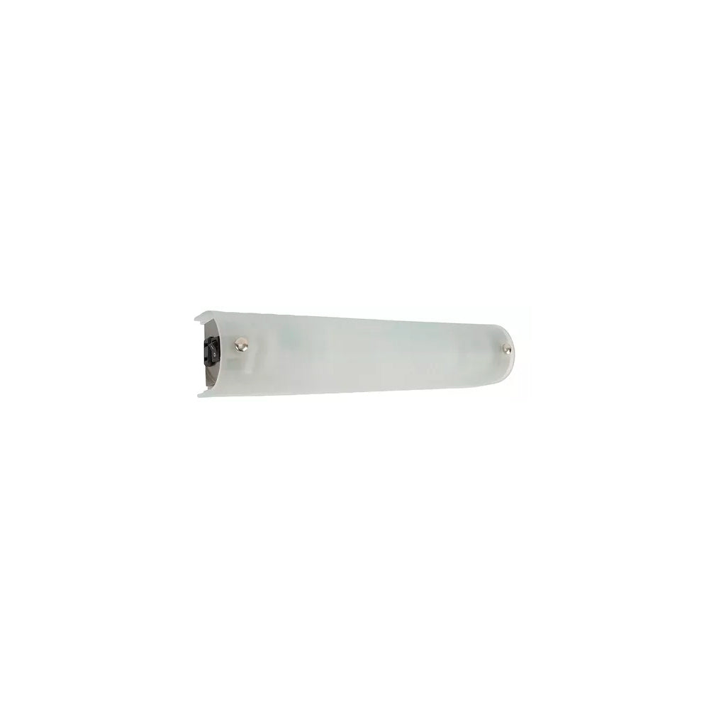 ARBOTANTE BARRA BANO 2 LUCES 80W MAX CON APAG CONTA CRISTAL OPALINO CALUX