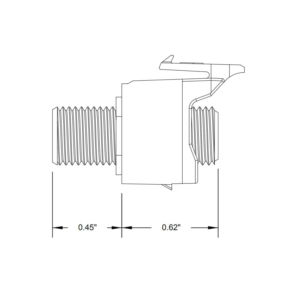 CONECTOR PASANTE F QUICK PORT PLATEADO CUBIERTA NEGRA 41084-FEF LEVITON
