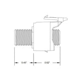 CONECTOR PASANTE F QUICK PORT PLATEADO CUBIERTA NEGRA 41084-FEF LEVITON