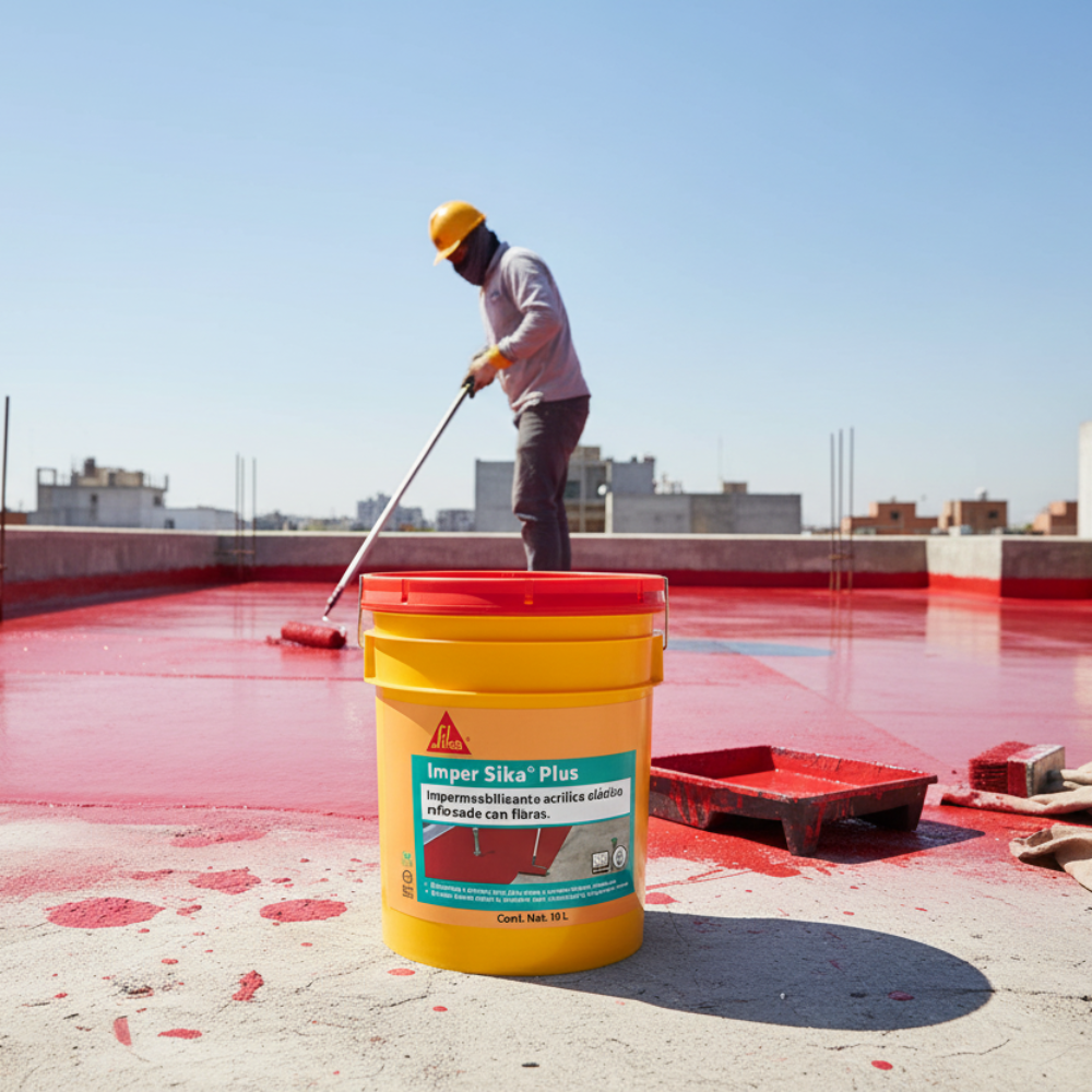 IMPERSIKA PLUS ROJO FIBRATADO 5 AÑOS CUBETA 18 LITROS