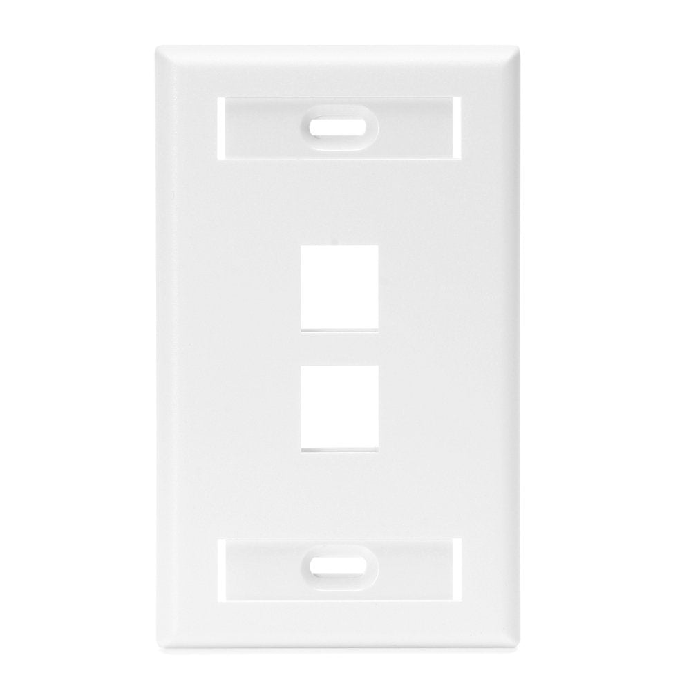 PLACA LEVITON QUICKPORT 2 MÓDULOS BLANCO