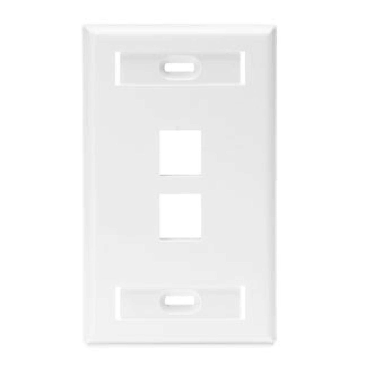 PLACA LEVITON QUICKPORT 2 MÓDULOS BLANCO