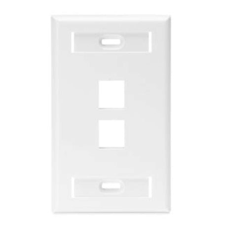PLACA LEVITON QUICKPORT 2 MÓDULOS BLANCO