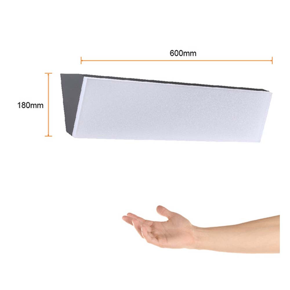 LUMINARIO EXT. LED SOBREP. MURO 42W/100-240V. 3000K GRIS LUZ CALIDA SUAVE MALMOK II