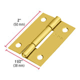 BISAGRA RECTANGULAR 2" ACERO LATON MCA TRUPER HERMEX *** OFRECER LBA20LB ***