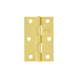 BISAGRA RECTANGULAR 2-1/2" ACERO LATON MCA TRUPER HERMEX *** OFRECER LBA25LB ***