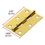 BISAGRA RECTANGULAR 2-1/2" ACERO LATON MCA TRUPER HERMEX *** OFRECER LBA25LB ***