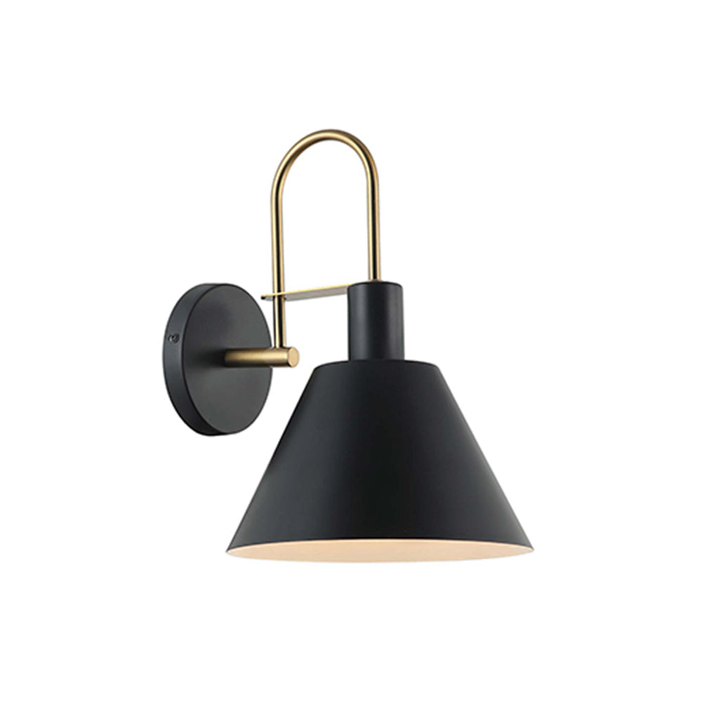 LUMINARIA DE PARED COLOR NEGRO/ORO 1 X 60 W VALI