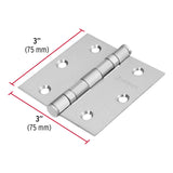 BISAGRA CUADRADA 3" ACERO INOXIDABLE PLANA MCA TRUPER HERMEX