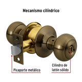 CERRADURA  TIPO OVAL PARA BAÑO  LATON ANTIGUO HERMEX CEPO-22B