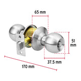 CERRADURA DE POMO TIPO AESFERA BAÑO 43462 HERMEX