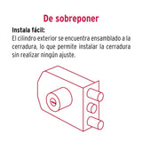 CERRADURA DE SOBREPONER 2 BARRAS CS-92