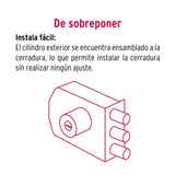 CERRADURA DE SOBREPONER 3 BARRAS INSTALA-FACIL LLAVE PUNTOS