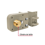 CERRADURA DE SOBREPONER DOBLE CILINDRO DERECHA MCA TRUPER HERMEX