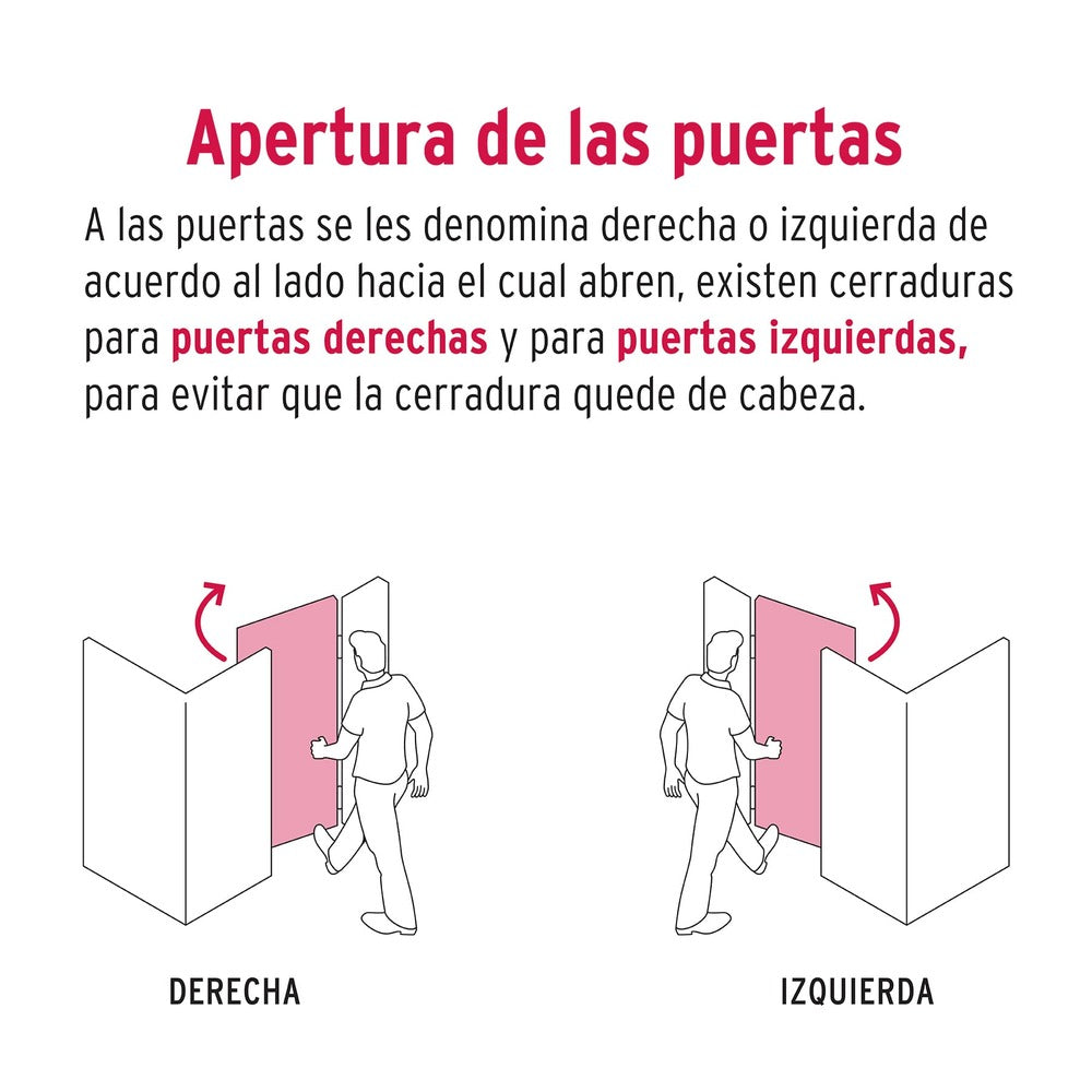 CERRADURA DE SOBREPONER DOBLE CILINDRO DERECHA MCA TRUPER HERMEX