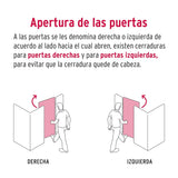 CERRADURA DE SOBREPONER DOBLE CILINDRO DERECHA MCA TRUPER HERMEX