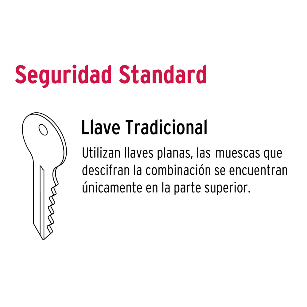 CERRADURA BARRA FIJA CILINDRO EXTERIOR MCA TRUPER HERMEX