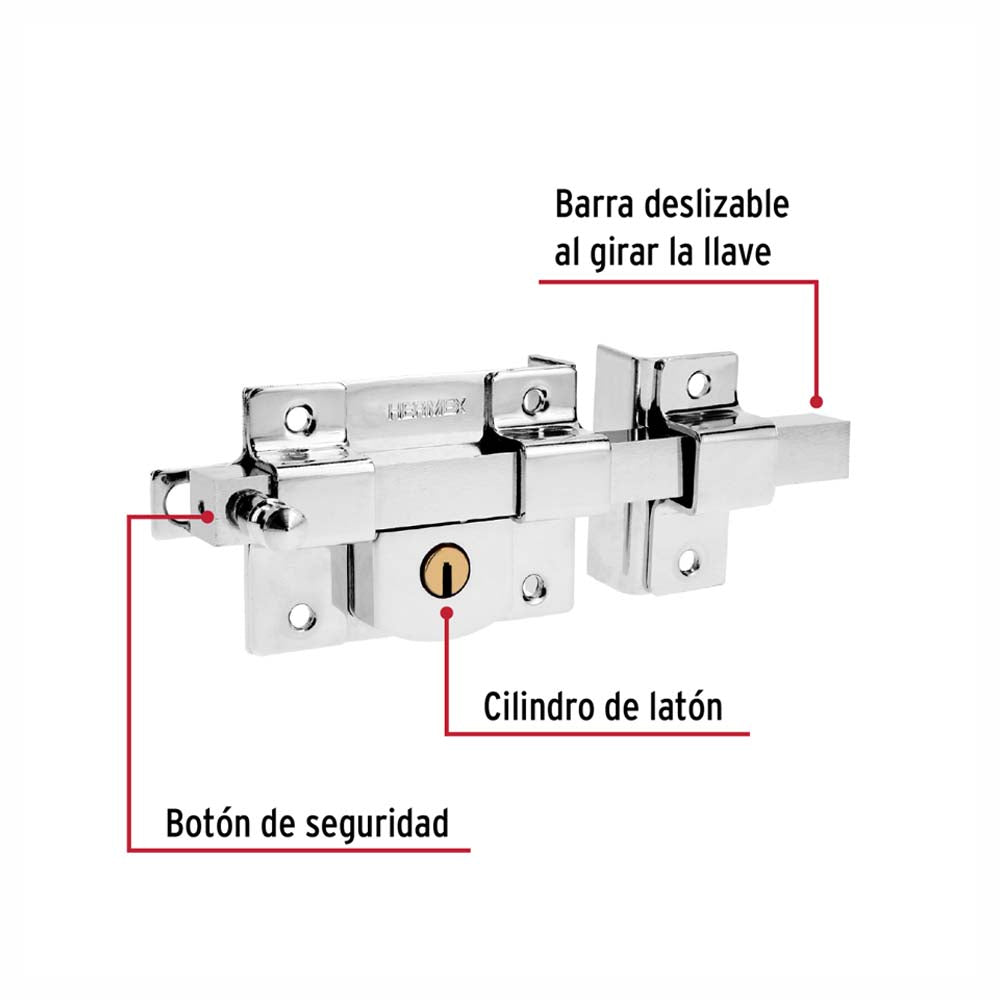 CERRADURA DE BARRA LIBRE DERECHA HERMEX
