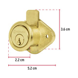 CERRADURA PARA MUEBLE MODELO 21 LATON MCA TRUPER HERMEX