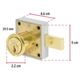 CERRADURA PARA MUEBLE MODELO 26 LATON MCA TRUPER HERMEX