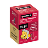 CERRADURA PARA MUEBLE MODELO 26 LATON MCA TRUPER HERMEX