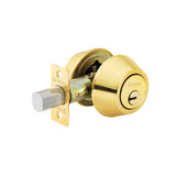 CERROJO LATON BRILLANTE DOBLE CILINDRO MCA TRUPER HERMEX *** SIMILAR 23610 ***