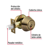 CERROJO LATON ANTIGUO DOBLE CILINDRO MCA TRUPER HERMEX