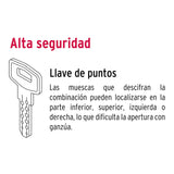 CERROJO LATON ANTIGUO DOBLE CILINDRO MCA TRUPER HERMEX
